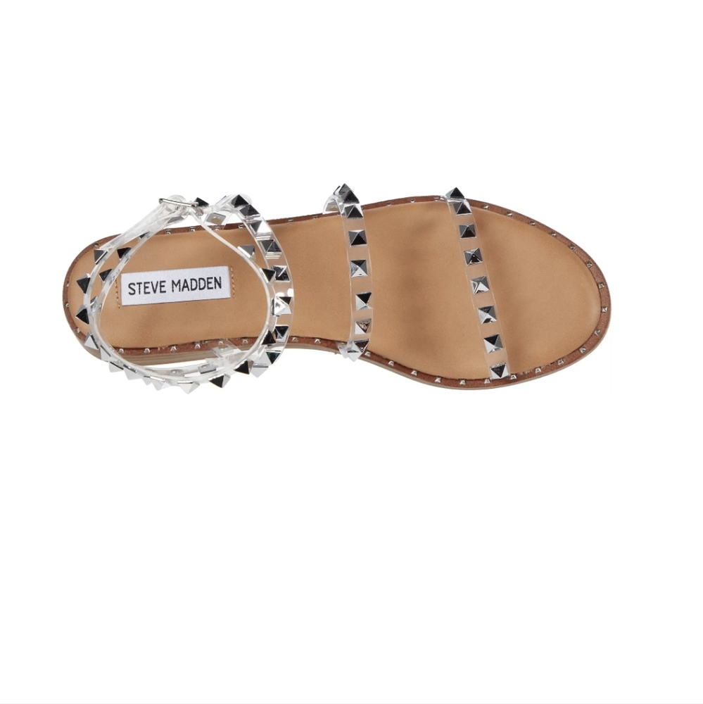 Steve Madden Clear Studded Sandals